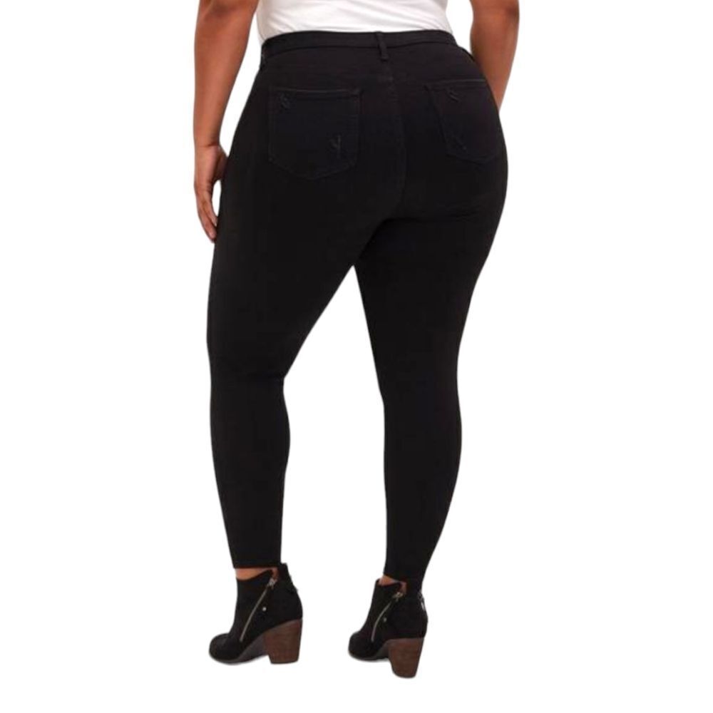 TORRID Premium Sky high skinny Jeans plus size 24 distressed Stretch black NEW - Picture 9 of 16